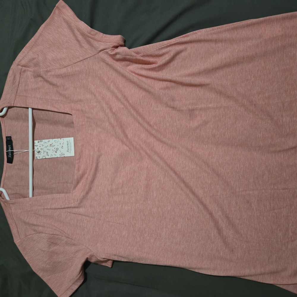 Pink Square-Neck T-Shirt